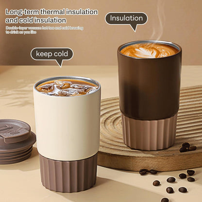 Stainless Steel Coffee Tumbler 12oz (Brown)