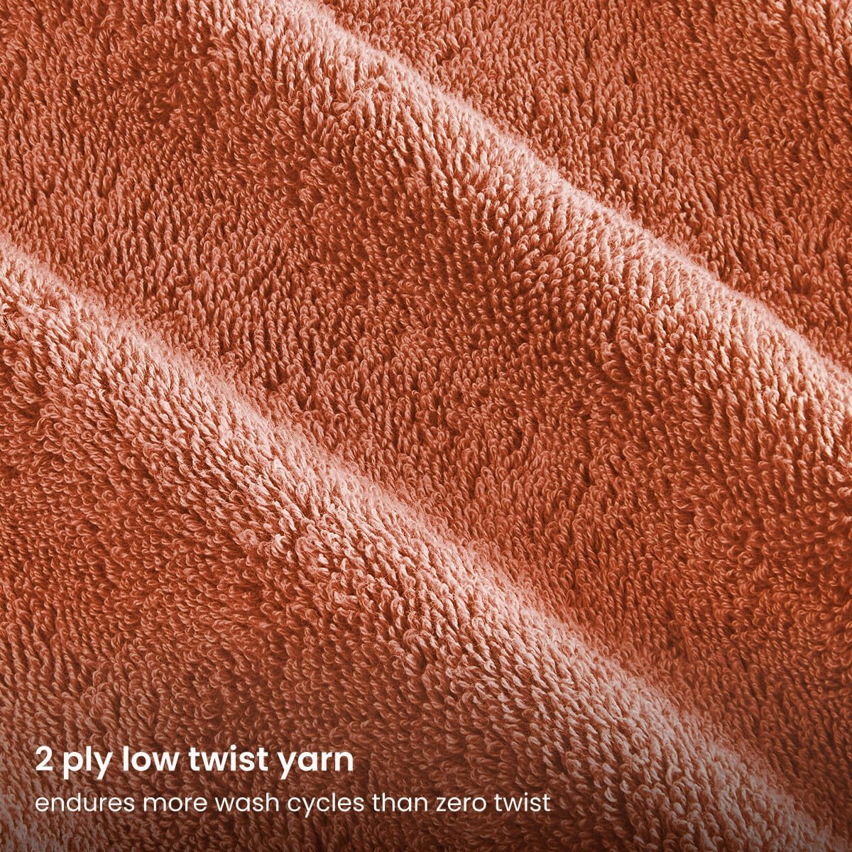 Organic Cotton Washcloths 12 Pack (Burnt Orange)