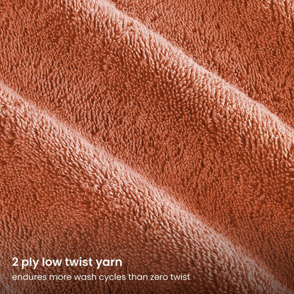 Organic Cotton Washcloths 12 Pack (Burnt Orange)