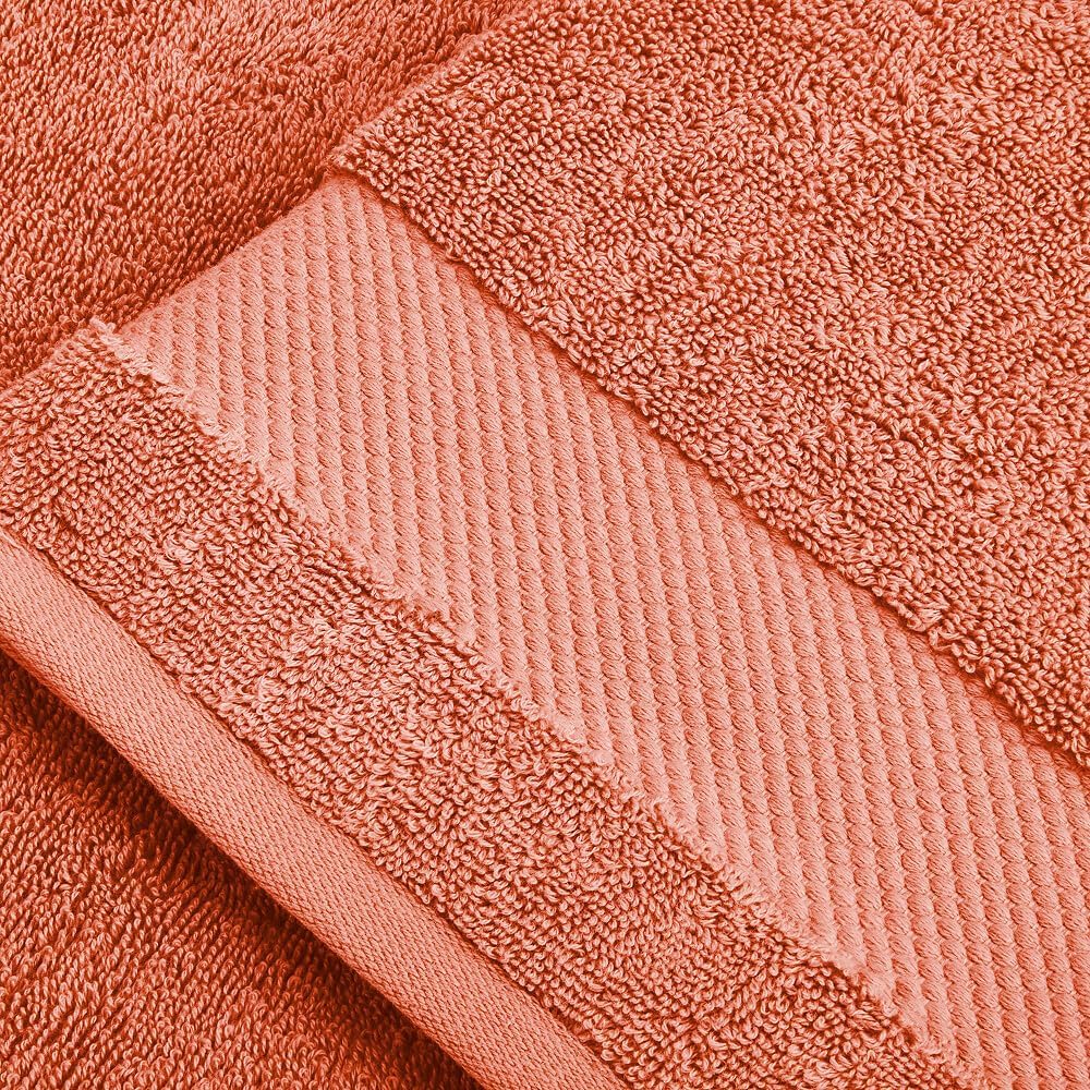 Organic Cotton Washcloths 12 Pack (Burnt Orange)