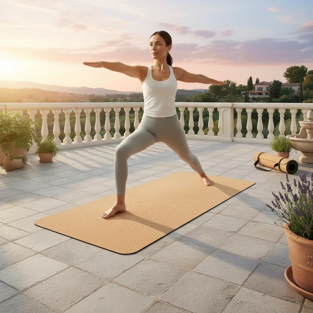 Eco-Friendly Yoga Mat Non-Slip with Carry Strap