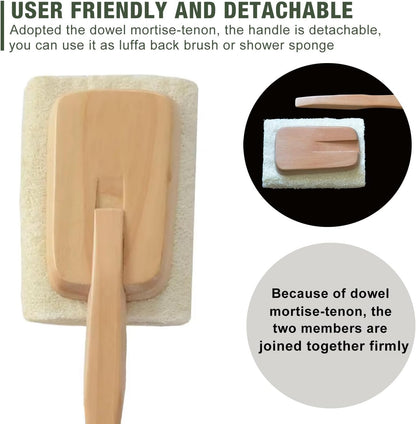 Natural Loofah Bath Brush 2 Pack