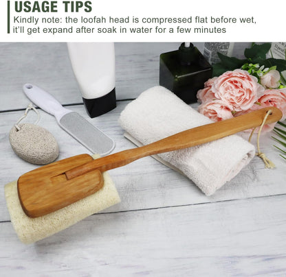 Natural Loofah Bath Brush 2 Pack