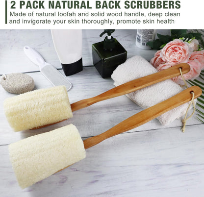 Natural Loofah Bath Brush 2 Pack