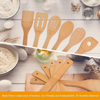 Bamboo Kitchen Utensil Set 6 Piece
